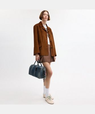 コンパス バッグ 35・コットン デニム・チャーム | COACH/コーチ
